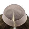 PUNRU HAIR Hair Systems For Men Monofilament Mens Toupee Mens Hair Piece Human Hair Replacement System Toupee For Men NPU Hair Pieces For Men 6x8 Medium light density #610 6# LIGHT BROWN+10% GREY view 4
