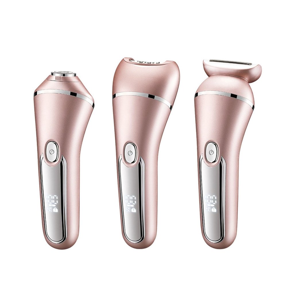 3 in 1 Electric Lady Epilator, High Strength Motor, Floating Heads, Water, Easy to Operate, Compact Design for Home Use