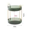 360 Rotating Makeup Organizer for Vanity - 2 Tier Perfume Organizer with Large Capacity - Skincare Organizer for Bathroom Counter - Space-Saving Cosmetic Storage for Dresser Countertop (Green) view 2