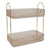 2 Tier Bathroom Countertop Organizer, Light Luxury Multipurpose Simple Design Modern Double Layer Storage Rack for Makeup Table for Countertop (Amber Yellow) view 1