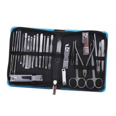 BIUDECO 26pcs Professional Manicure Pedicure Tools Nail Clipper Cuticle Cutters Nail Grooming Kit