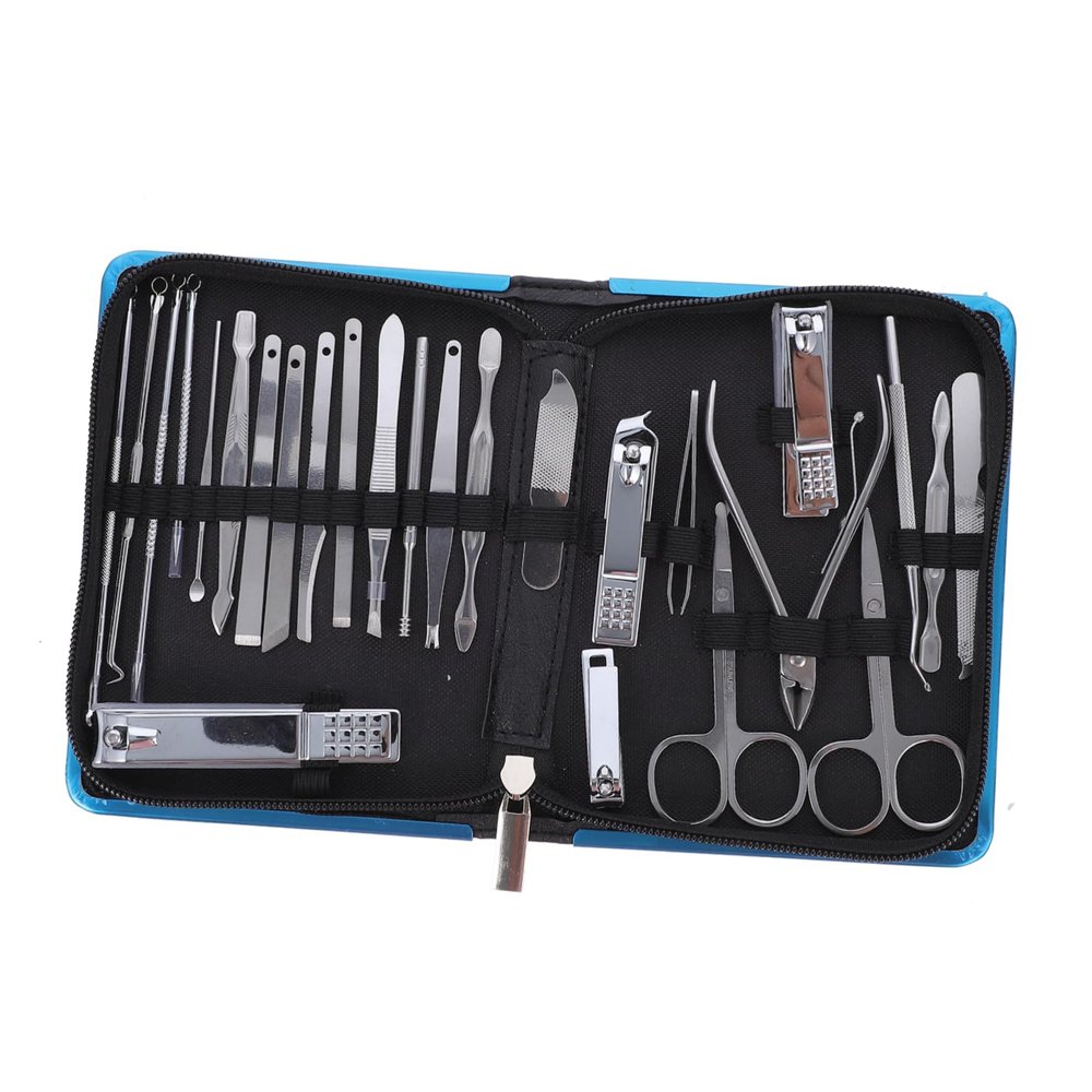BIUDECO 26pcs Professional Manicure Pedicure Tools Nail Clipper Cuticle Cutters Nail Grooming Kit