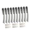 BIUDECO Stainless Steel Eyebrow Razor Kit 6 Reusable Blades Portable Lightweight Non-slip Grip for Travel view 1