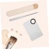 Healeved Diy Makeup Supplies Foundation Mixing Palette Stainless Steel Makeup Plate Color Stick Set Palette view 4
