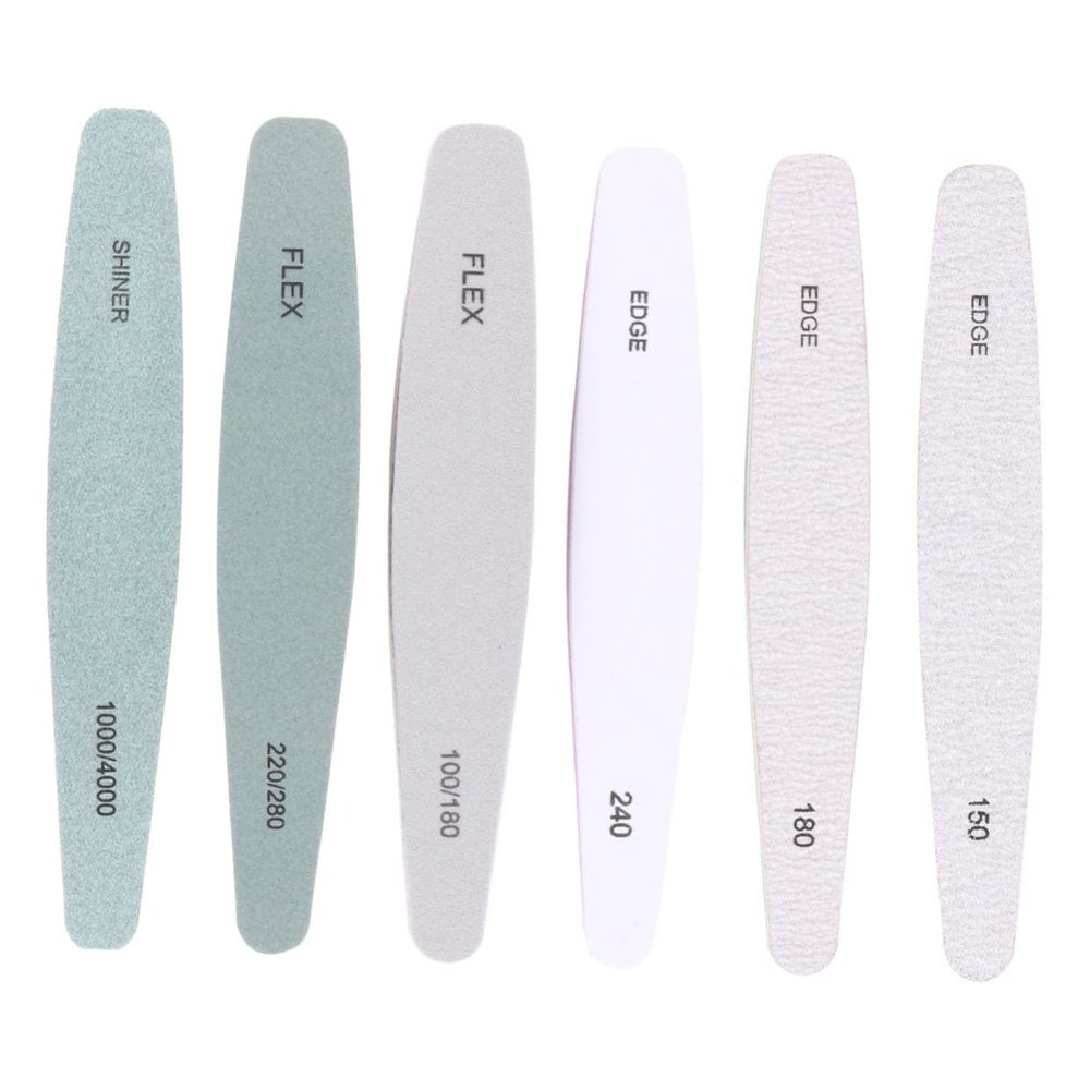 BIUDECO 6pcs Nail Files Set Professional Nail Buffer Polishing Bars for Manicure