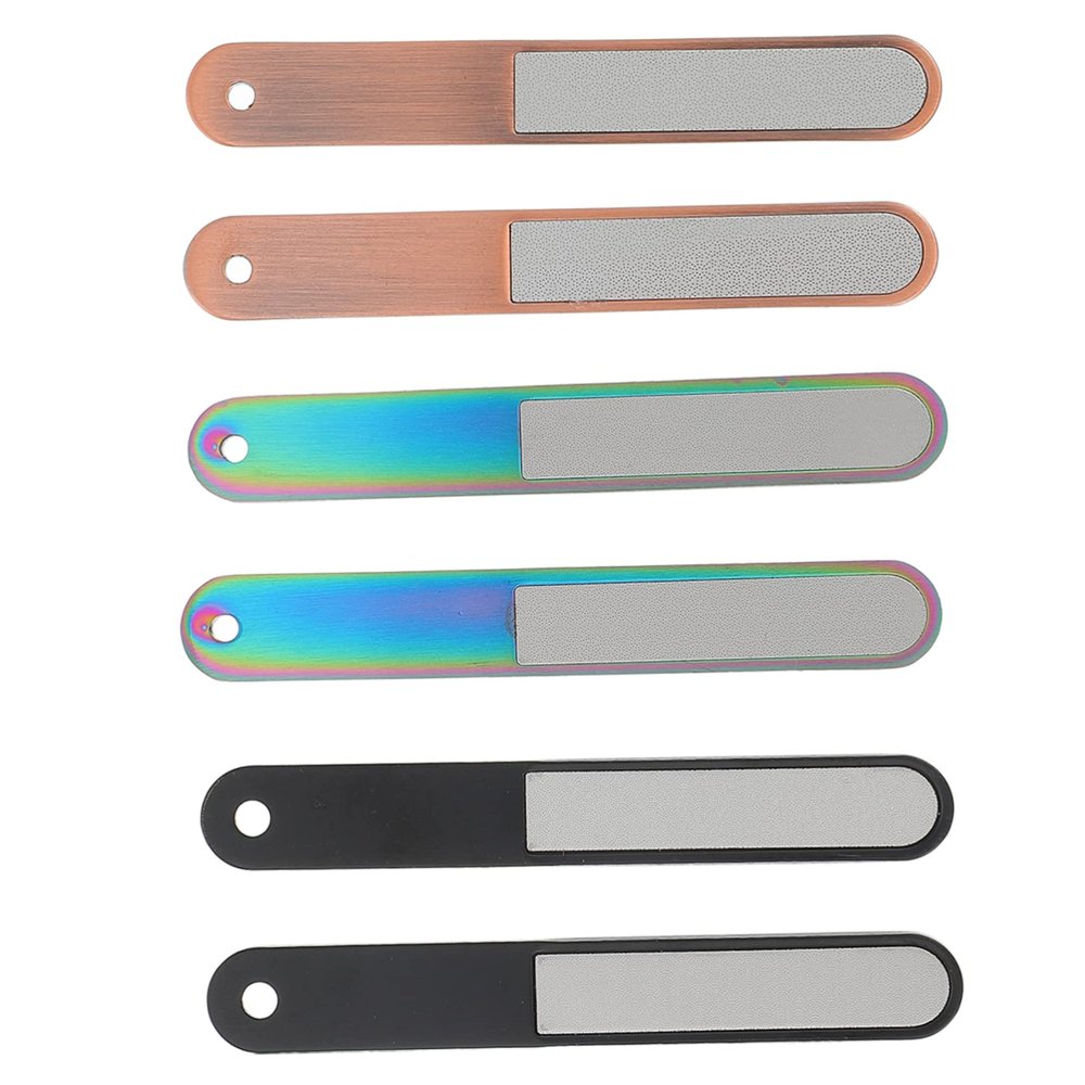Healeved 6pcs Acrylic Nail Files Manicure and Pedicure Buffers for Nail Shaping and Smoothing Easy to Clean for Home Salon Use