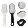 Healeved 2pcs Stainless Steel Pedicure File with Lids Ergonomic Foot Rasp for Dead Skin Removal Feet Travel-Friendly view 3