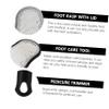 Healeved 2pcs Stainless Steel Pedicure File with Lids Ergonomic Foot Rasp for Dead Skin Removal Feet Travel-Friendly view 4