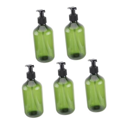 5Pcs 500ml Plastic Empty Bottles for Shampoo, Conditioner Lotion Refill