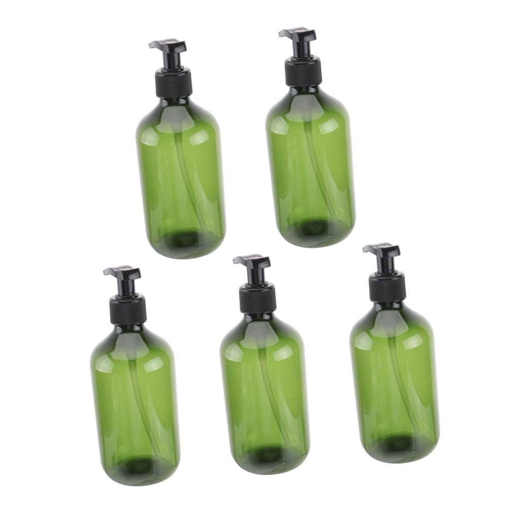 5Pcs 500ml Plastic Empty Bottles for Shampoo, Conditioner Lotion Refill