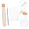 Healeved Stainless Steel Foundation Mixing Palette Set with Makeup Spatula for Diy view 4