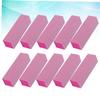 BIUDECO 10pcs Pink Nail Buffer Sponge Manicure Tool for Nail Care Pedicure Shaping Gentle Buffing for Natural Portable Easy to Use at Home Salon view 3