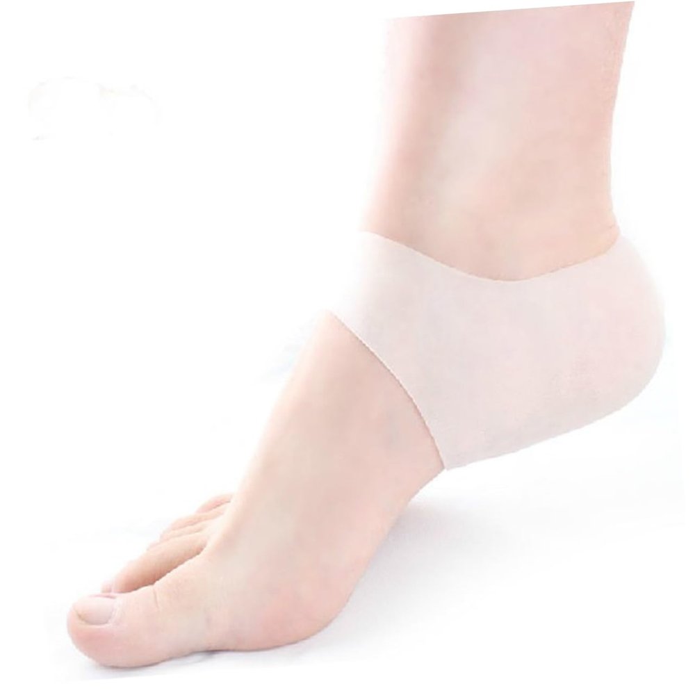 Outanaya 2pcs Gel Heel Socks Cracked Heel Treatment Toe Protectors Arch Support Socks Foot Skin Care