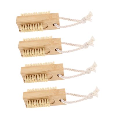 OSOLADY 4pcs Hand Nail Brush Nail Scrubbing Brush for Cleaning of Fingernails and Toenails Compact and Portable for Home and Salon Use