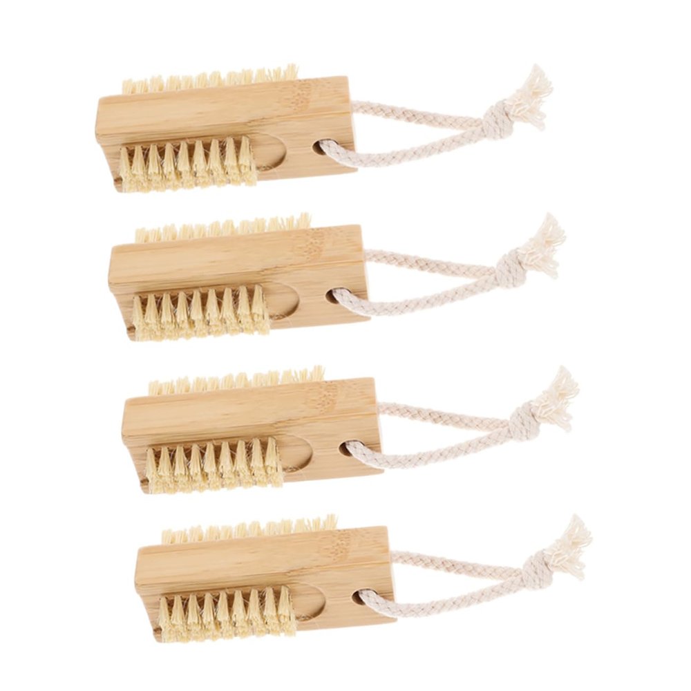 OSOLADY 4pcs Hand Nail Brush Nail Scrubbing Brush for Cleaning of Fingernails and Toenails Compact and Portable for Home and Salon Use