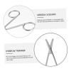 BIUDECO 2pcs Stainless Steel Eyebrow Scissors Facial Nose Hair Trimmer for Women Men view 3