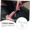 BIUDECO 2pcs Stainless Steel Eyebrow Scissors Facial Nose Hair Trimmer for Women Men view 4
