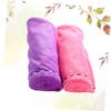 HONMEET 2pcs Microfiber Hair Drying Caps Ultra-Absorbent Turbans for Quick Drying Hair Lightweight and Comfortable Bathroom Accessories for Home Use Gym and Travel Rosy Deep view 2