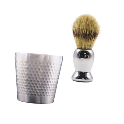 FRCOLOR Men Shaving Brush Set Shaving Bowl Holder Beard Trimming Kit Hair Brush Safe Material