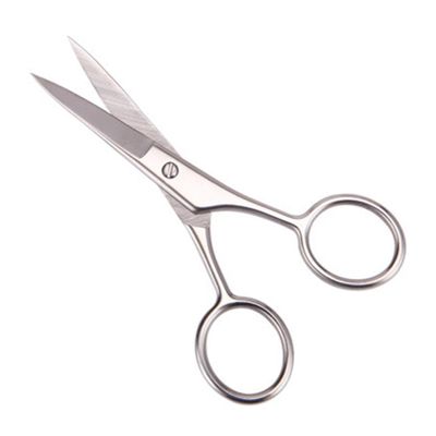 LALADEFIEE 2pcs Stainless Steel Beard Trimming Shears for Men Precision Scissors for Grooming and Barber Shop Use Sleek Mirror Polished Finish for and Beard Styling