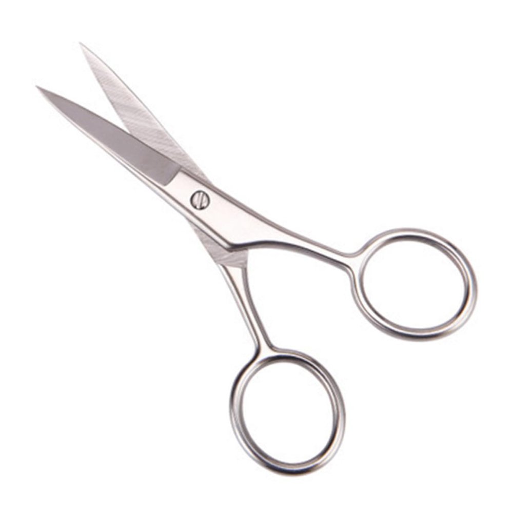 LALADEFIEE 2pcs Stainless Steel Beard Trimming Shears for Men Precision Scissors for Grooming and Barber Shop Use Sleek Mirror Polished Finish for and Beard Styling