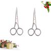 LALADEFIEE 2pcs Stainless Steel Beard Trimming Shears for Men Precision Scissors for Grooming and Barber Shop Use Sleek Mirror Polished Finish for and Beard Styling view 3