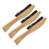 BELLIFFY 3pcs Natural Boar Bristle Beard Brush with Long Wooden Handle for Men for Grooming and Cleaning Facial Hair Reduces Dandruff and Irritation view 1