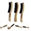 BELLIFFY 3pcs Natural Boar Bristle Beard Brush with Long Wooden Handle for Men for Grooming and Cleaning Facial Hair Reduces Dandruff and Irritation view 2