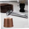 Healeved Aluminum Razor Stand Base for Manual Razors Lightweight Wear-resistant Shaving Tool Holder Bathroom Use and Drying Rose Gold view 3