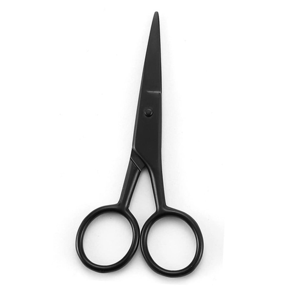 PLAFOPE 2pcs Multifunctional Beard Scissors Clipper for Grooming Nose Eyebrows Hair Practical Beard Care Accessory for Men Random