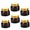 LALADEFIEE 6pcs Small Glass Cream Bottles Travel Containers for Cosmetics Refillable Jars for Lotion Ointments and Craft Supplies Portable and Lightweight view 1
