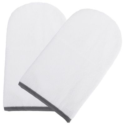 HONMEET 1 Pair Paraffin Manicure Mitts Cloth Wax Gloves for Hand Spa Insulated Mittens Heat Preservation Effect Random Color