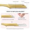 Dermaplane Razor W/ 4pcs Refill Blades, Japanese Blades Precision Face Razors, Personalized Dermaplaning Shaving Tools for Women, Small Razors for Peach Fuzz, Travel Case included view 3