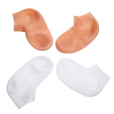 IWOWHERO Moisturizing Foot Exfoliating Socks 2 Pairs Elastic Spa Socks for Dry Cracked Feet for Women and Girls for Home Use