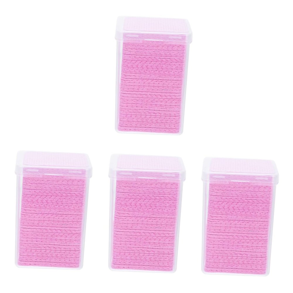 CANIGHT 800pieces Pink Glue Bottle Cleaning Pads for Eyelash Extensions Wipes for Professional Salon Use Prevent Clogging Improve Efficiency Supplies