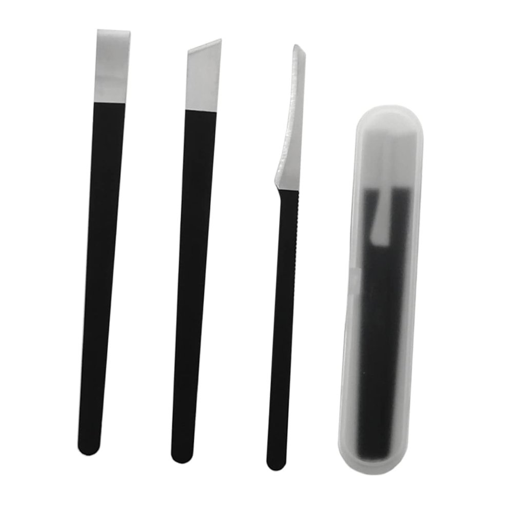 Healeved 4pcs Nail Trimming Tool Set Professional Foot Care Accessories for Household Pedicure Black Nail Trimmers Storage Bag