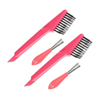 BUTIFULSIC 1set Comb Cleaner Tool Ergonomic Hair Brush Cleaner for Easy Hair Removal Cleaning Brushes for Salon and Home Use