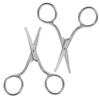 IWOWHERO 2pcs Nose Hair Scissors Eyebrow Trimmer Facial Hair Scissors Portable for Women Men Easy to Use for Daily Grooming view 1