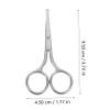 IWOWHERO 2pcs Nose Hair Scissors Eyebrow Trimmer Facial Hair Scissors Portable for Women Men Easy to Use for Daily Grooming view 2
