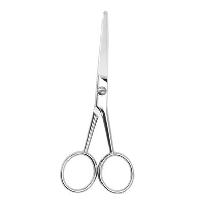 Mikinona Stainless Steel Anti-slip Beard Trimming Scissors Facial Hair Scissors for Men Ergonomic Nose Hair