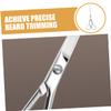 Mikinona Stainless Steel Anti-slip Beard Trimming Scissors Facial Hair Scissors for Men Ergonomic Nose Hair view 4