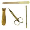 F.A.R.A.H. 4-Piece Gold Manicure Kit  Professional Gold Scissors, Nail Clipper, Cuticle Pusher, and Nail File  Premium Manicure Set for At-Home or Salon Use view 1