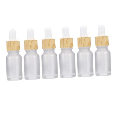 Outanaya 6pcs Frosted Glass Dropper Bottles Travel Containers for Liquids Leakproof and Refillable for Personal Care and