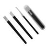 HONMEET 4pcs Household Nail Trimming Tool Set Durable Pedicure Accessories for Care Includes Nail Clippers and Polishing Tools Black view 1