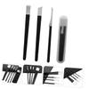 HONMEET 4pcs Household Nail Trimming Tool Set Durable Pedicure Accessories for Care Includes Nail Clippers and Polishing Tools Black view 4