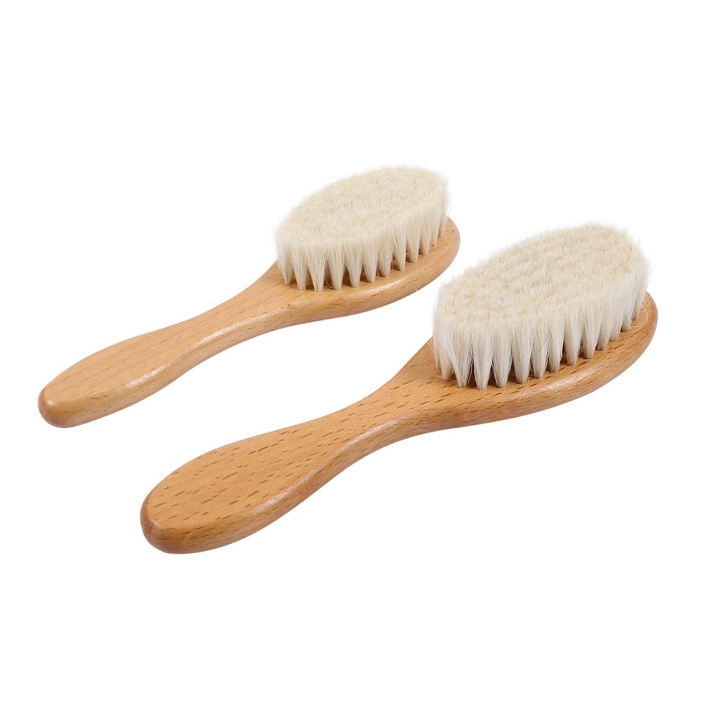 BIUDECO 2pcs Handle Neck Duster Brush for Hair Cleaning Beard Styling Brush for Barber Shops and Home Use for Neckline Face Grooming