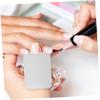 HONMEET 2 Pieces Stainless Steel Makeup Palettes Cosmetic Mixing Spatulas Nail Art Supplies Silver for Foundation Mixing view 4