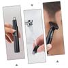 PLAFOPE 1set Electric Nose Hair Trimmer Sideburns Remover USB Rechargeable Detachable Washable Head Black Metal Design for Precise Grooming view 3
