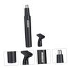 PLAFOPE 1set Electric Nose Hair Trimmer Sideburns Remover USB Rechargeable Detachable Washable Head Black Metal Design for Precise Grooming view 4