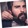 PLAFOPE 3pcs Mustache Eyebrow Trimming Scissors Beard Comb Nose Hair Clipper Stainless Steel Shears for Barbershop Home Use view 3